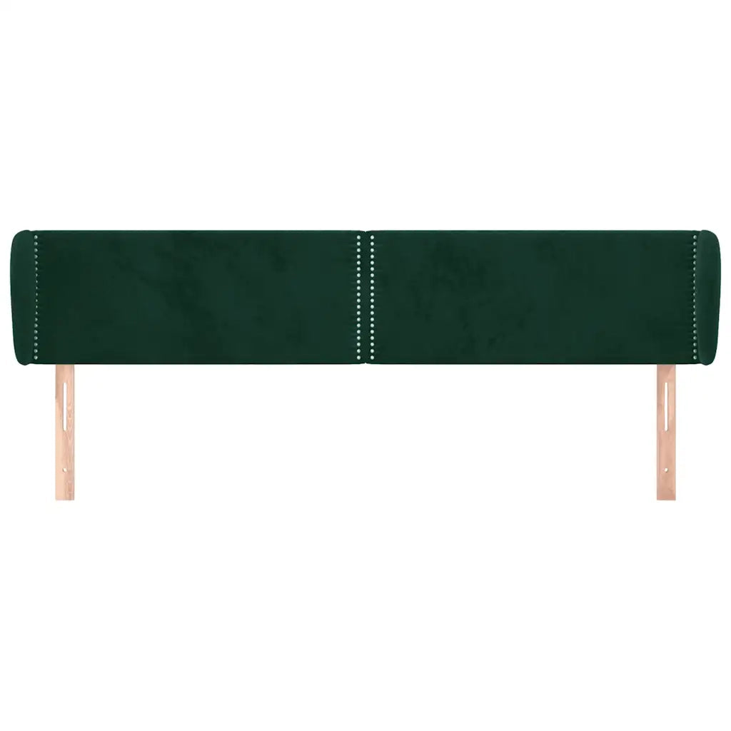 Testiera ad Orecchio Verde Scuro 183x23x78/88 cm in Velluto
