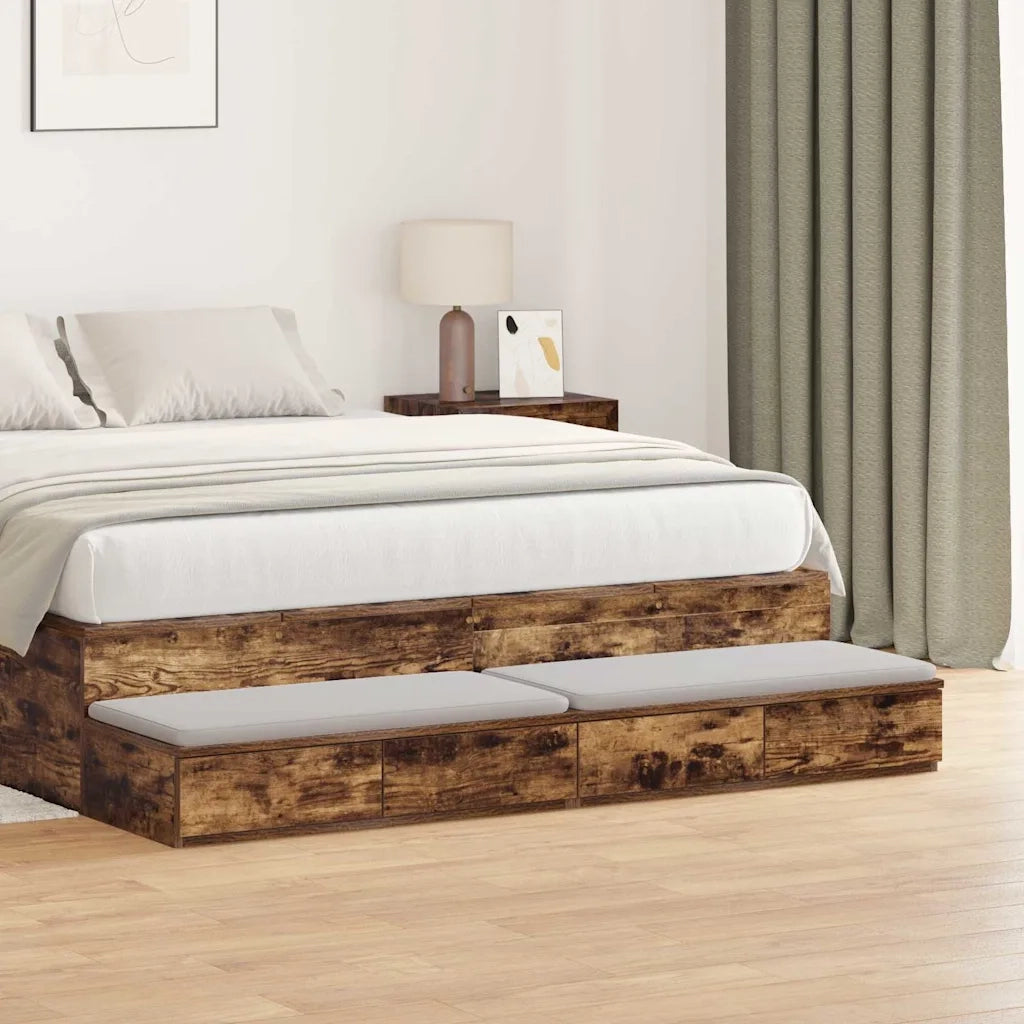 Cassetti per letto Rovere fumé 160 x 36,5 x 16,5 cm 866975