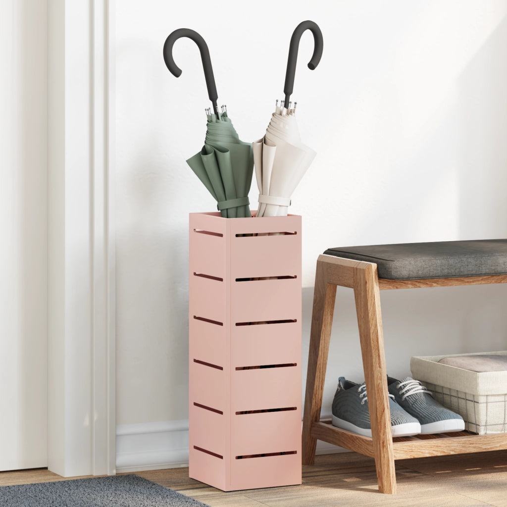 Portaombrelli Rosa Metallo Intarsi decorativi Portaombrelli rosa