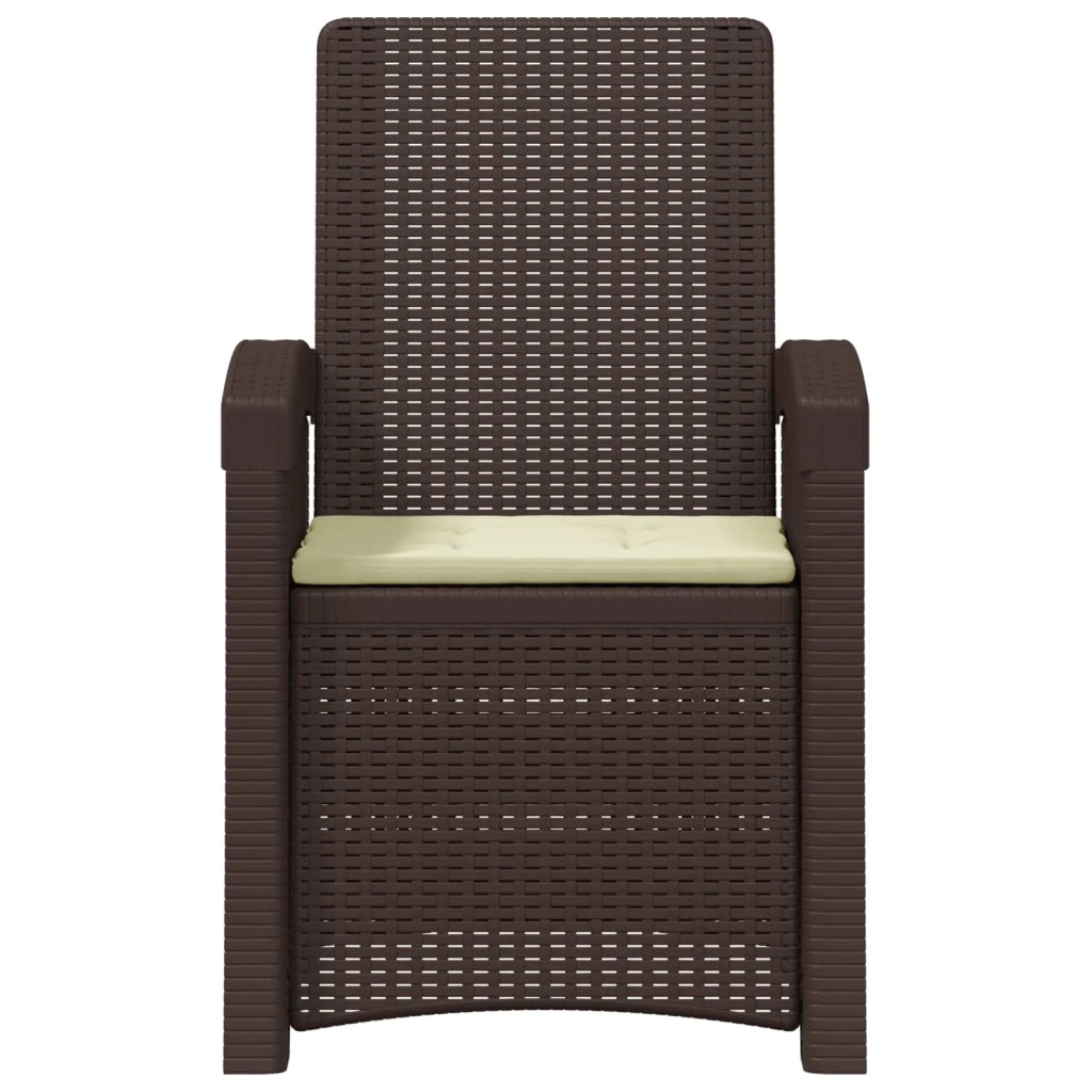 Sedia da giardino reclinabile effetto rattan 2 pcs 8012020