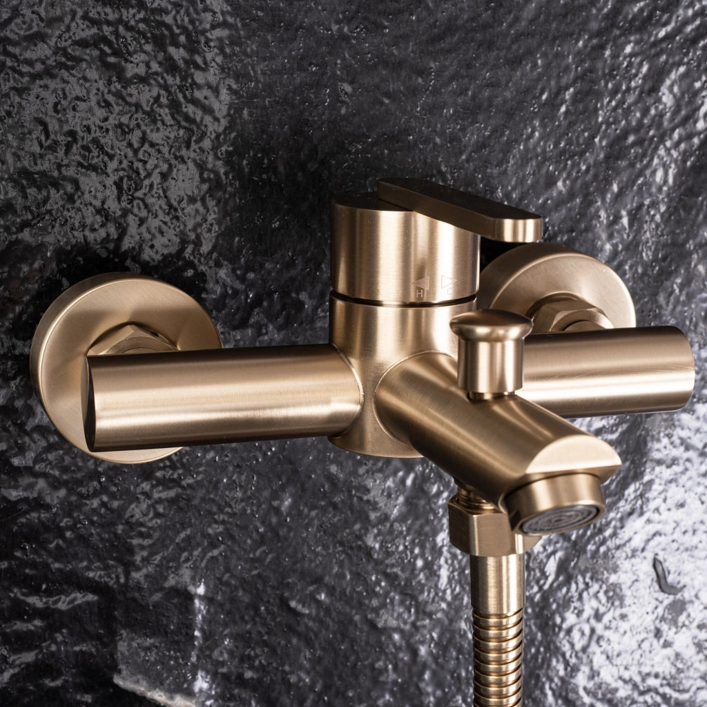 Rubinetto Da Vasca Rea Ontario Brush Gold