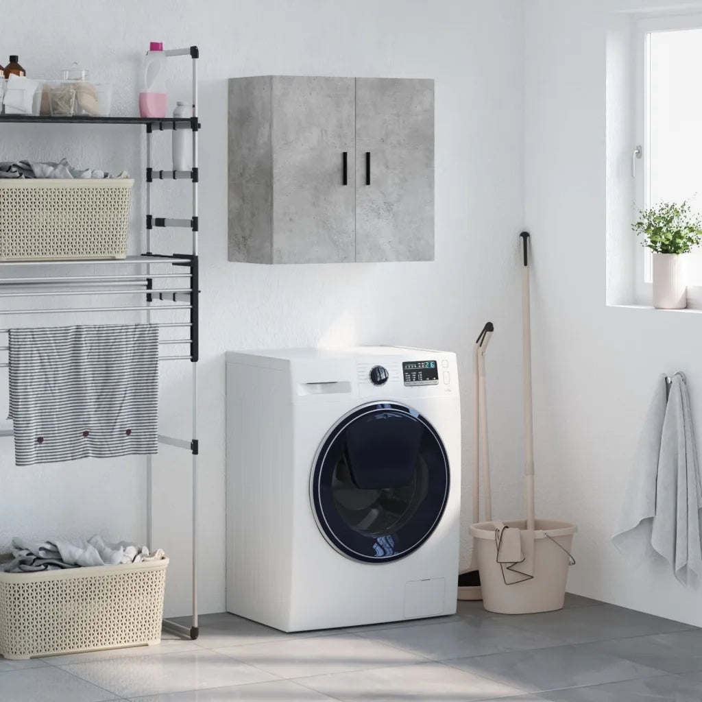 Mobile a Parete Grigio Cemento 60x31x60 cm in Legno Multistrato 829984