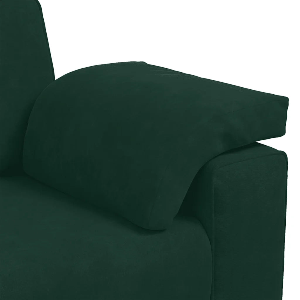 Set di Divani 3 pz con Cuscini Verde scuro in Velluto 3324669