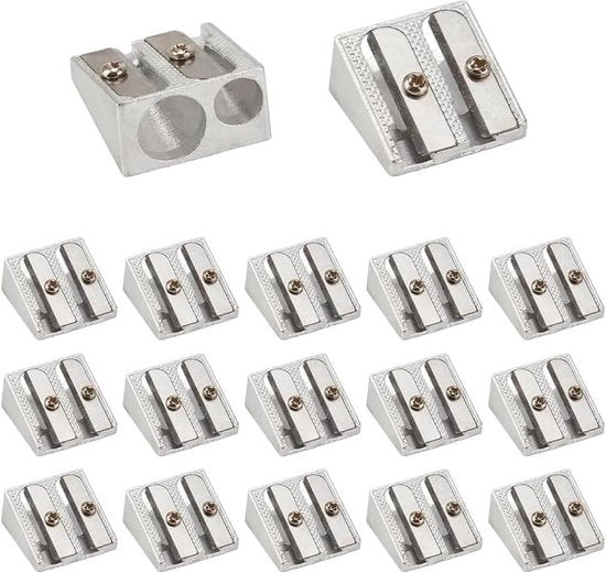 24 punti metallici per smerigliare a mano 2-gaio smerigliatrice portatile per carta da lettere uso scolastico materiali per la classe ufficio arte progetto mini portatile - materiali per la scuola