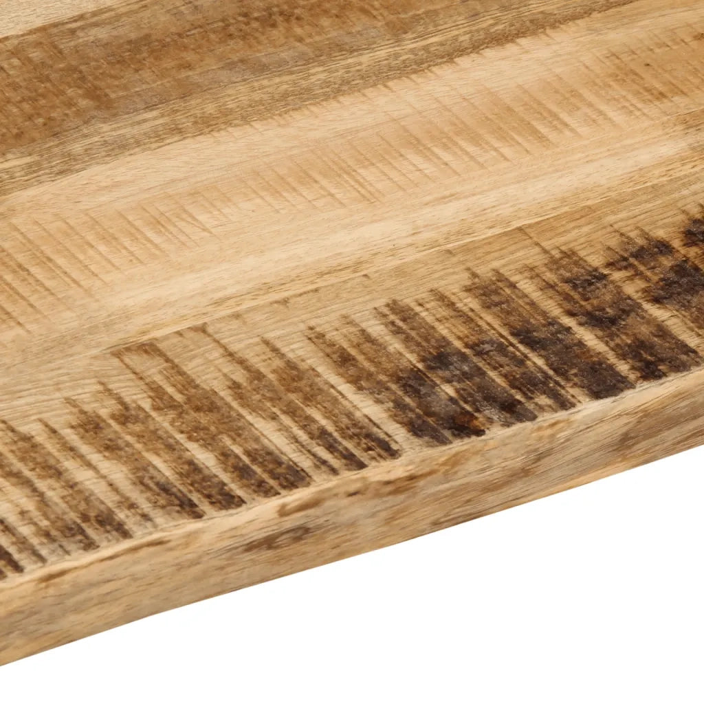 Piano Tavolo Bordi Vivi 120x60x2,5 cm Legno di Mango Grezzo 370672