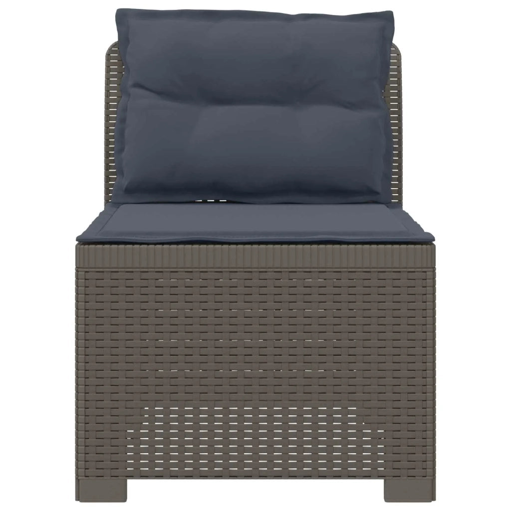 Divano da Giardino a 1 Posto con Cuscini Aspetto Rattan PP 8011811