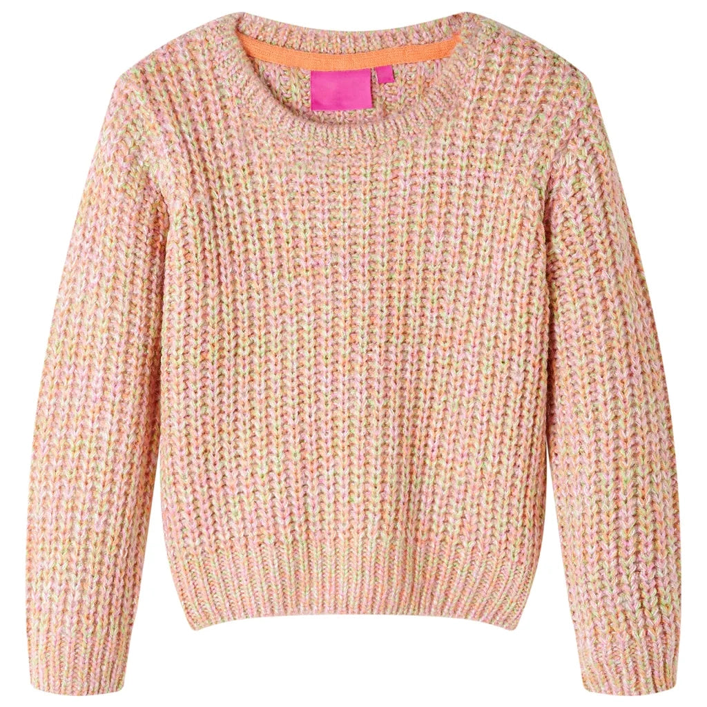 Maglione da Bambina Lavorato a Maglia Rosa Tenue 104cod mxl 84438