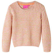 Maglione da Bambina Lavorato a Maglia Rosa Tenue 104cod mxl 84438