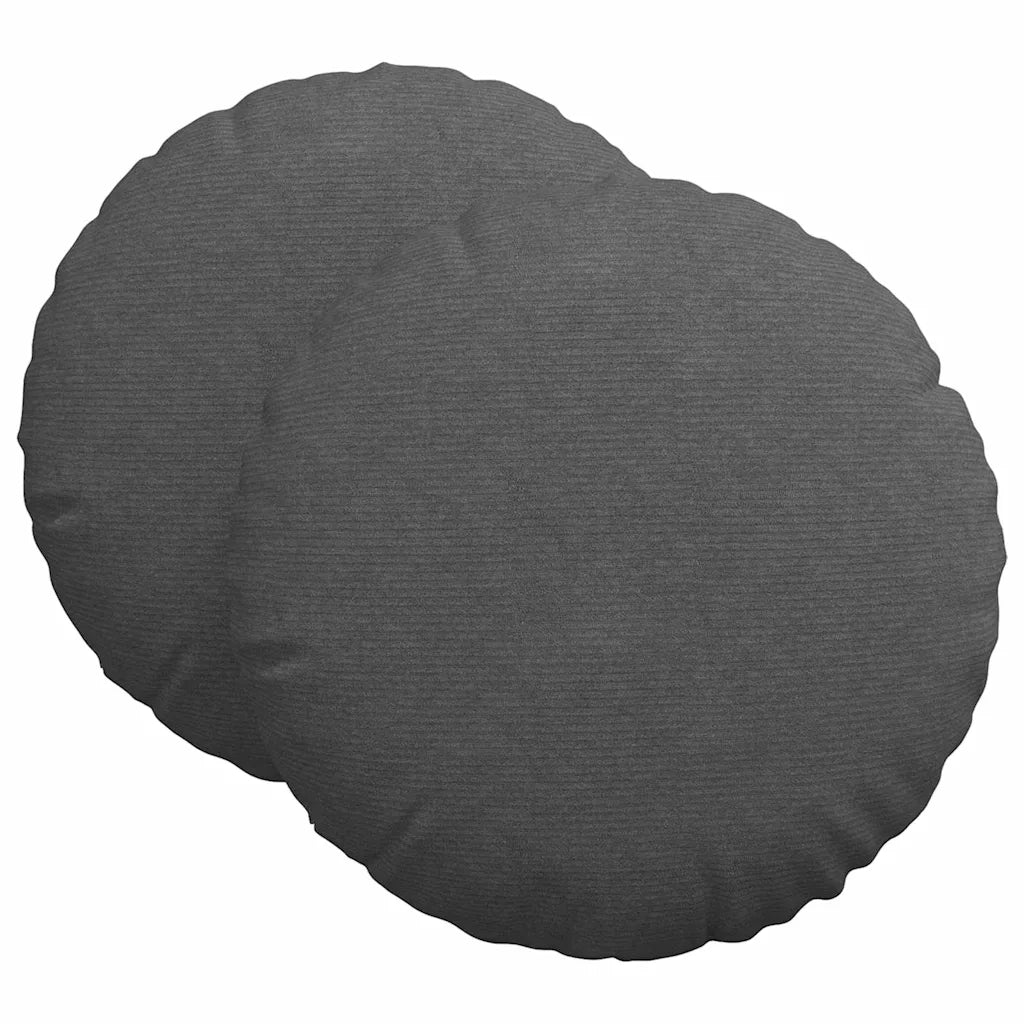 Cuscini per Seduta 2 pcs Grigio scuro Ø60 x 21 cm 42014224