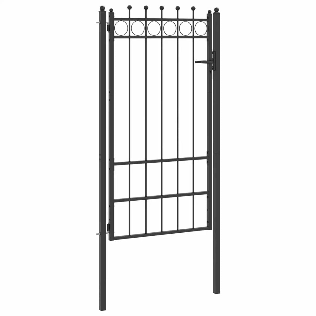 Cancello per recinzione HORST 100 x 175 cm Metallo Nero CFW4855133