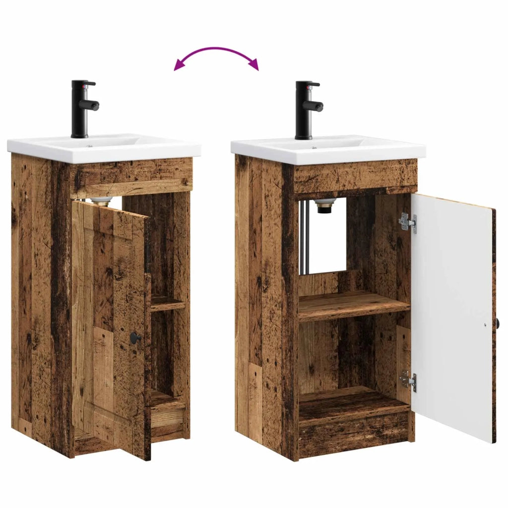 Mobile da bagno con lavabo Legno antico 42 x 40 x 84,5 cm 890062