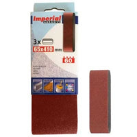 NASTRO ABRASIVO MM 65 X 410 Grana 60 - 3 pezzi per levigatrice Imperial