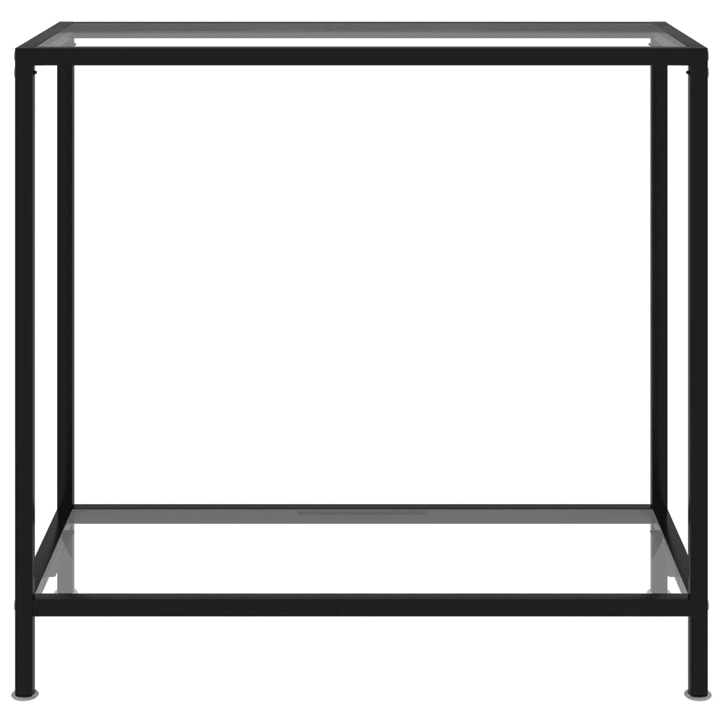 Tavolo Consolle Trasparente 80x35x75 cm in Vetro Temperato 322831