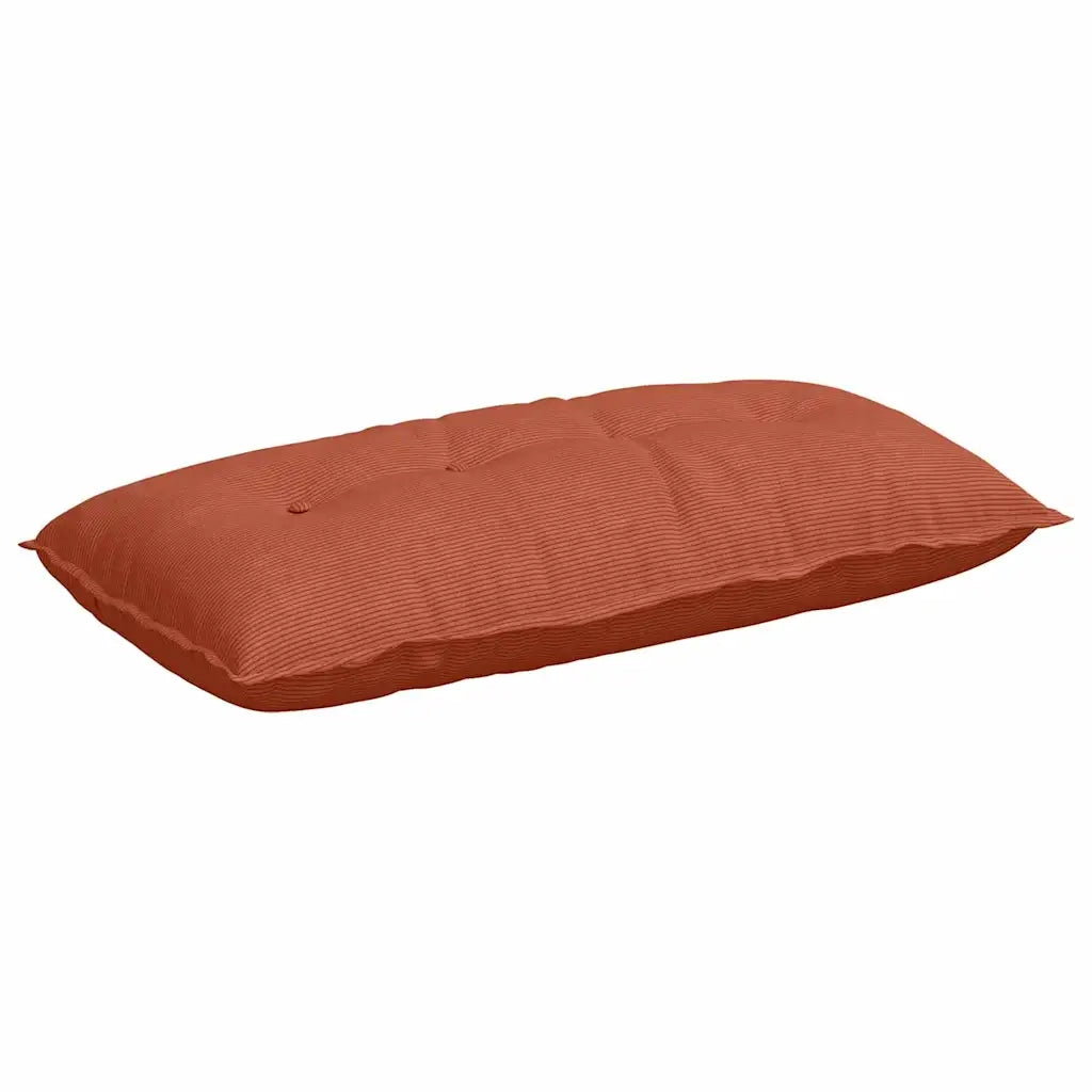 Cuscino per Schiena Rosso Arancio 100 x 50 cm Tessuto in Cords 42014786