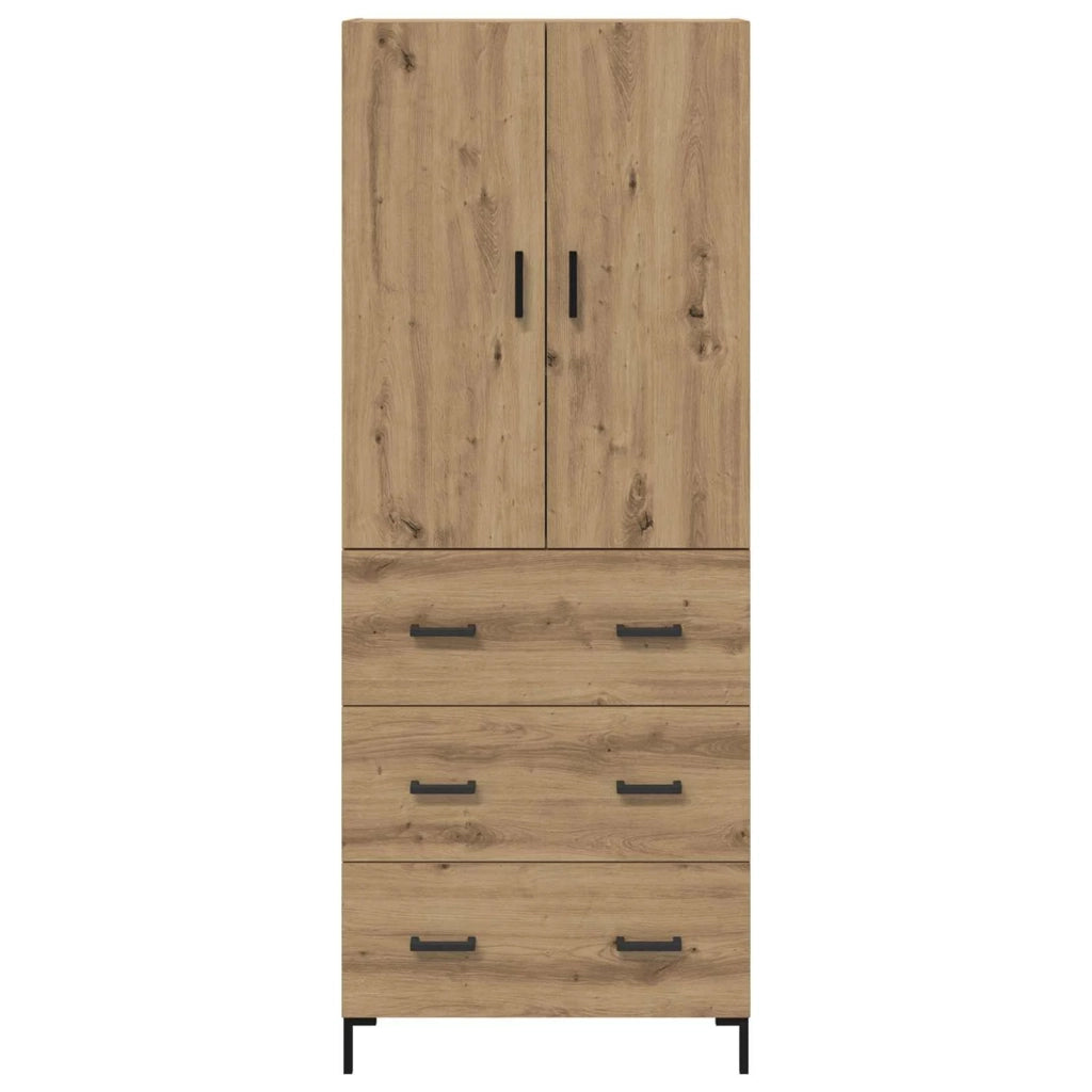 Credenza con Cassetto-Buffet-Armadio da cucina Rovere artigianale 69,5 x 34 x 180 cm 998603