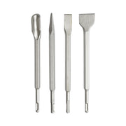Set di 4 scalpelli per calcestruzzo SDS Plus 14x250mm, piatti, affilati e scanalati Breckner Germany