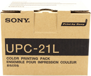 ORIGINAL Sony Value Pack differenti colori UPC-21L + A6 Farb-Fotodruckpaket 200 Blatt A6 Pacchetto di stampa a colori à 200 pagine + 4 ruoli