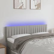 Testiera a LED-Testata con LED Grigio Chiaro 144x5x78/88 cm in Tessuto 572290