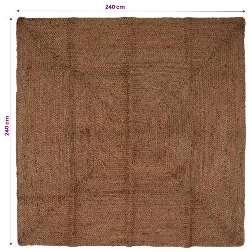Tappeto da Area Grigio 240 x 240 cm Juta 42010421