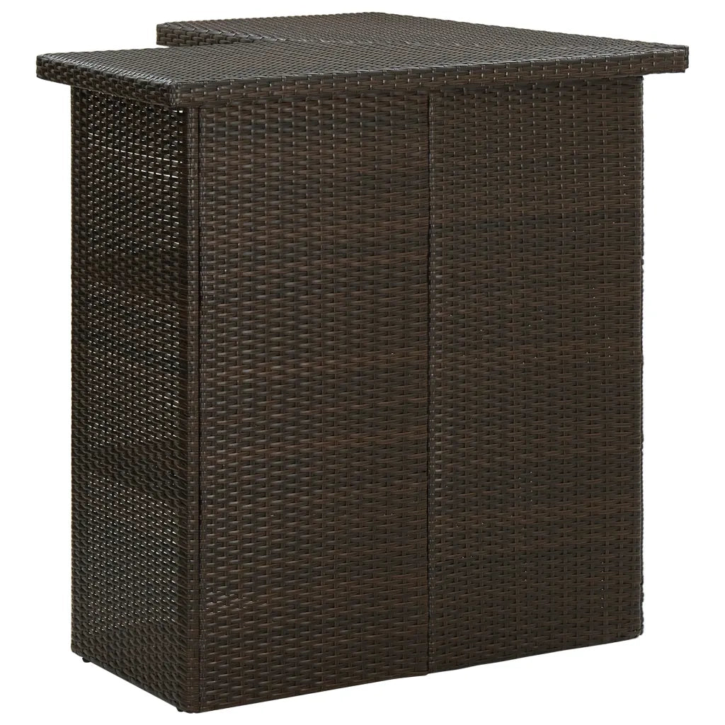 Set da Bar da Giardino 16 pz con Cuscini in Polyrattan Marrone 3064928
