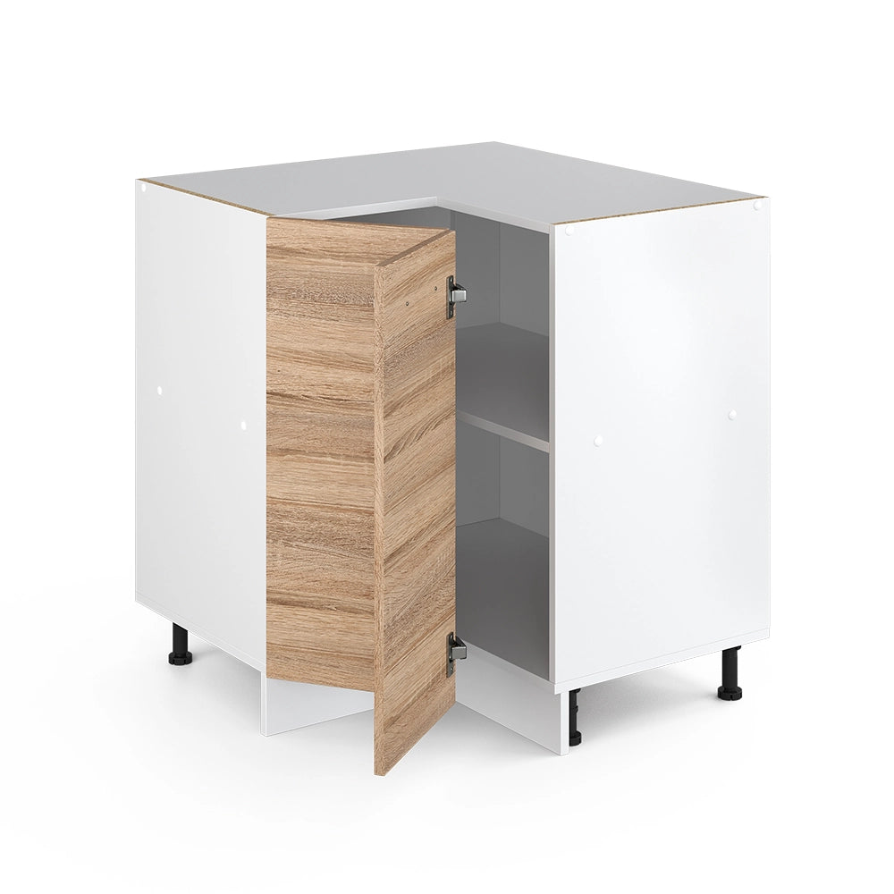 Mobile ad angolo cucina R-Line Sonoma/Bianco 75.6 cm senza piano di lavoro Vicco