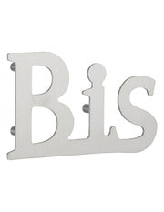 Targa Lettera in acciaio ino x BIS H.76 mm da avvitare con distanziatori – THIRARD