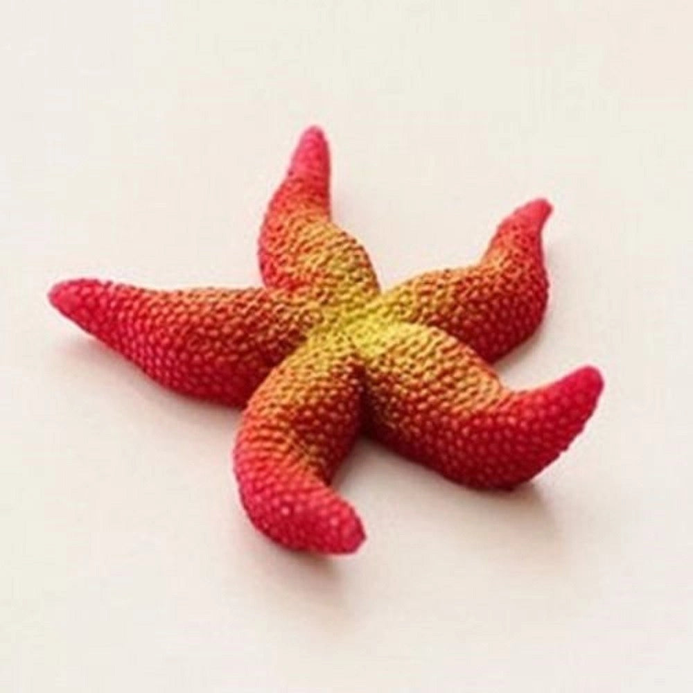 Trade Shop - Stella Marina Rossa Artificiale In Resina Per Decorazioni Acquario Corallo Finto -