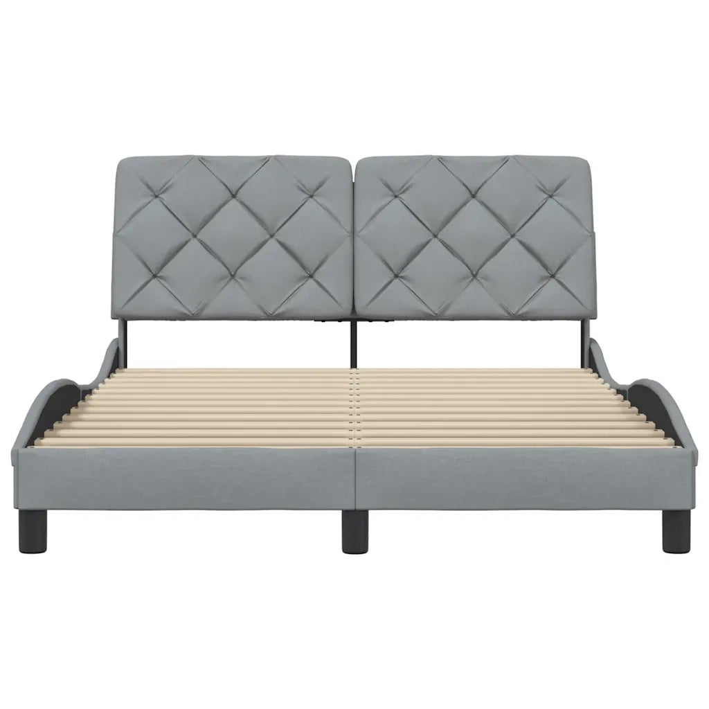 Giroletto senza Materasso Grigio Chiaro 140x200 cm Tessuto 3310601