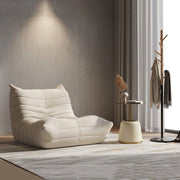 Poltroncina Battam, Poltrona Rivestimento in Tessuto Bouclè, 27x27x108h cm Bianco