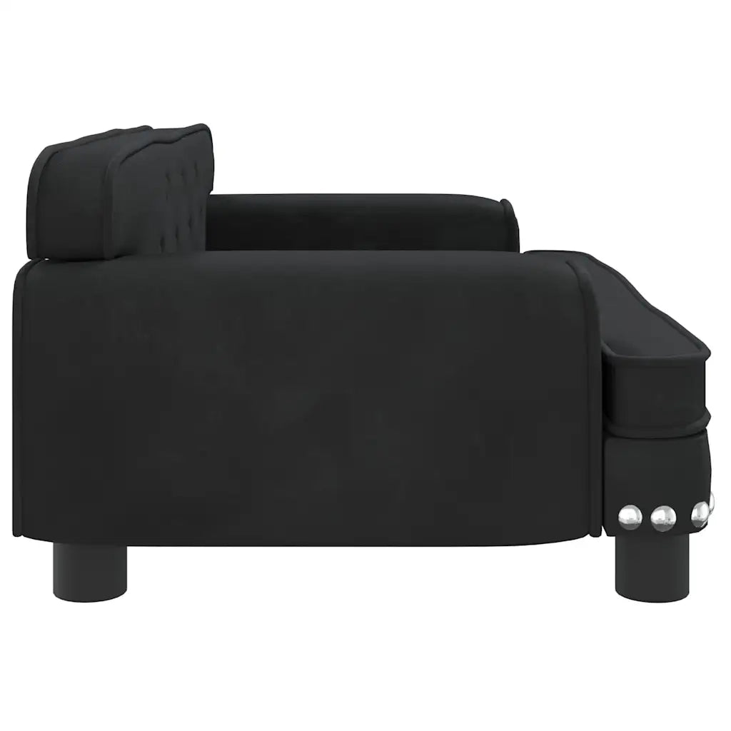 Lettino per Cani Nero 70x45x30 cm in Velluto 171886
