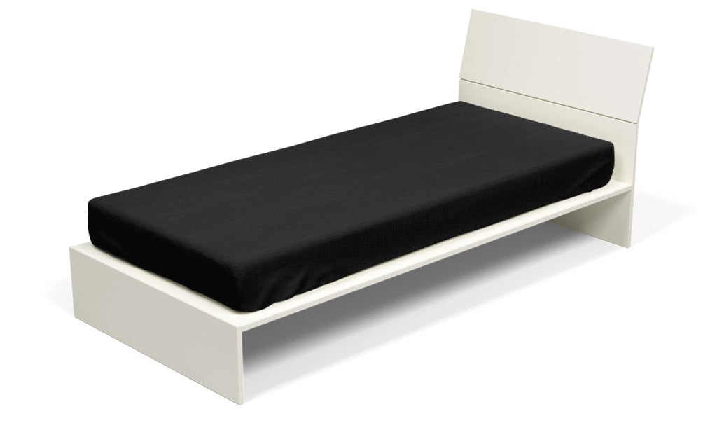 Lenzuolo Sotto con Angoli ed Elastico Tinta Unita Nero Matrimoniale