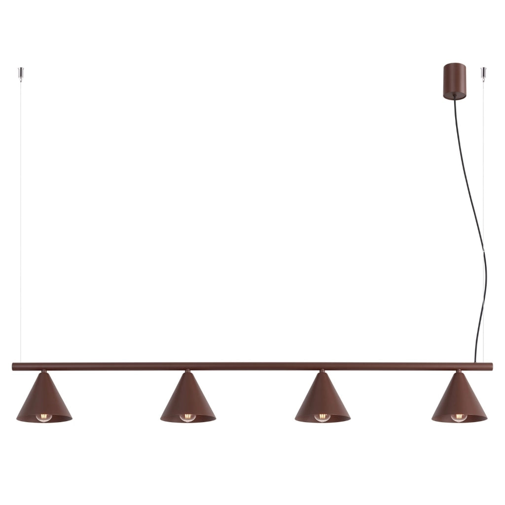 Lampadario NOX 4L marrone