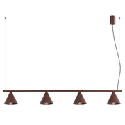 Lampadario NOX 4L marrone