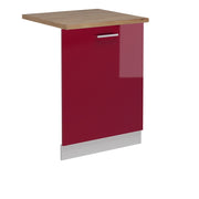 Pannello frontale della lavastoviglie R-Line Rosso lucido/Bianco 60 cm, PL Rovere Vicco