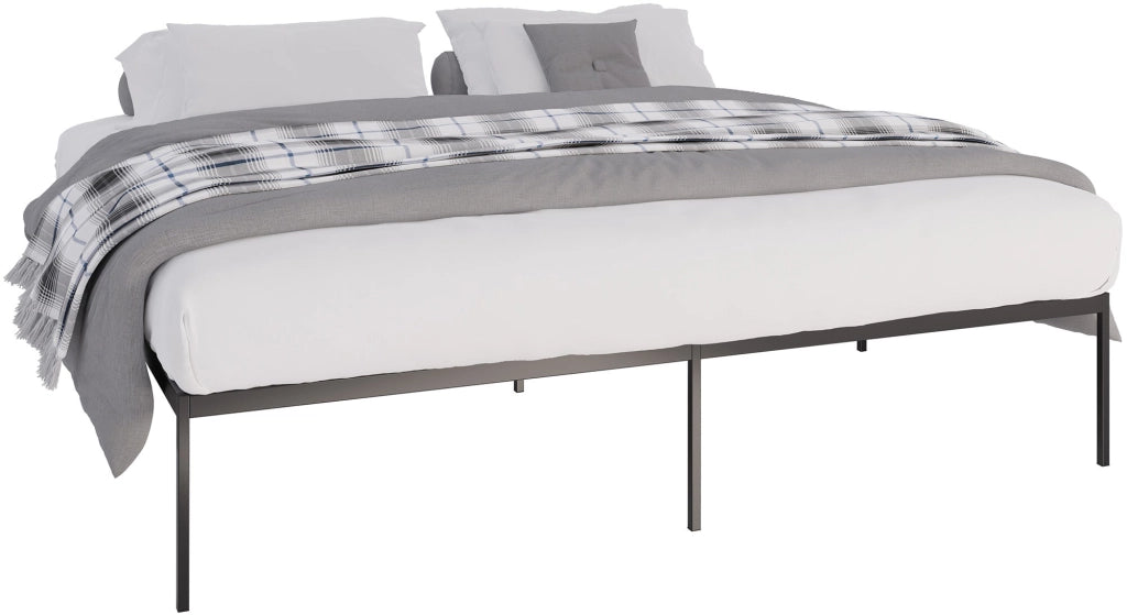 Letto in metallo Fargo nero,200x200x42 cm