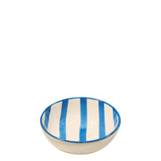 Zafferano Set 6 Ciotole Righe Collezione Lido in Ceramica Artigianale Italiana Azzurro - Design Moderno e Versatile per la Tua Tavola Elegante
