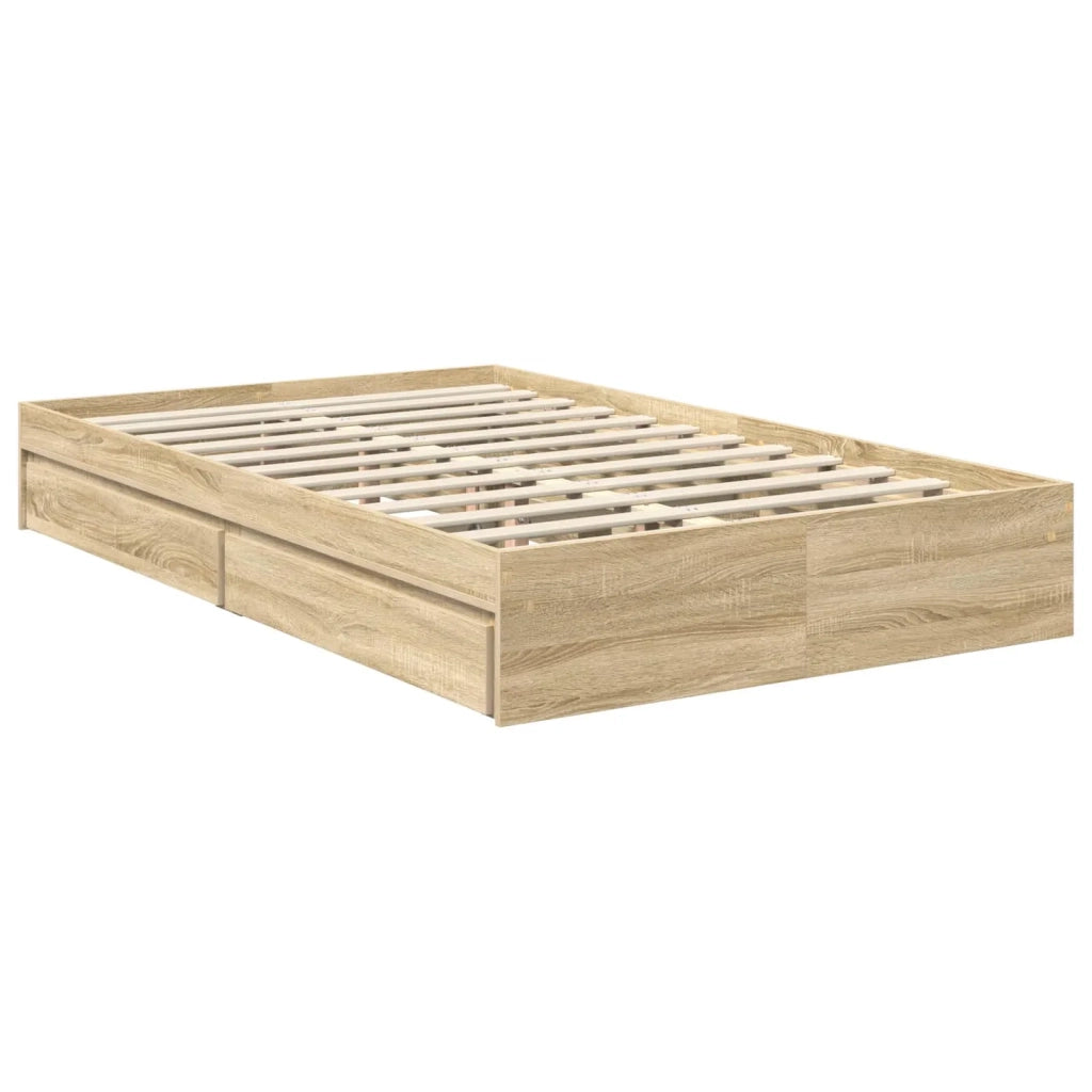 Letto con Contenitore con testiera Rovere Sonoma 120 x 200 cm 3411580