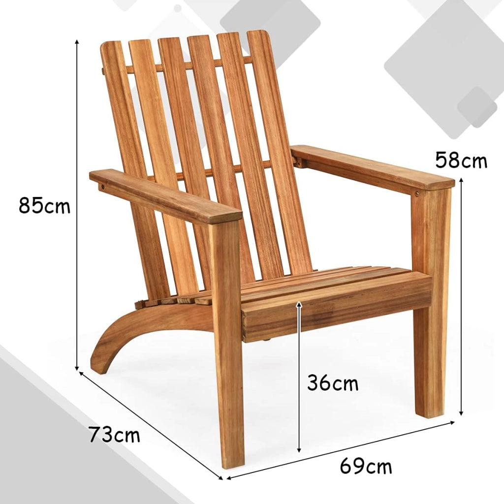 Sedie per Giardino/Esterno Rustica in Legno di Acacia,Adirondac Poltrone Poltrocine da Esterno Ergonomica Giardino, Balcone, Terrazza