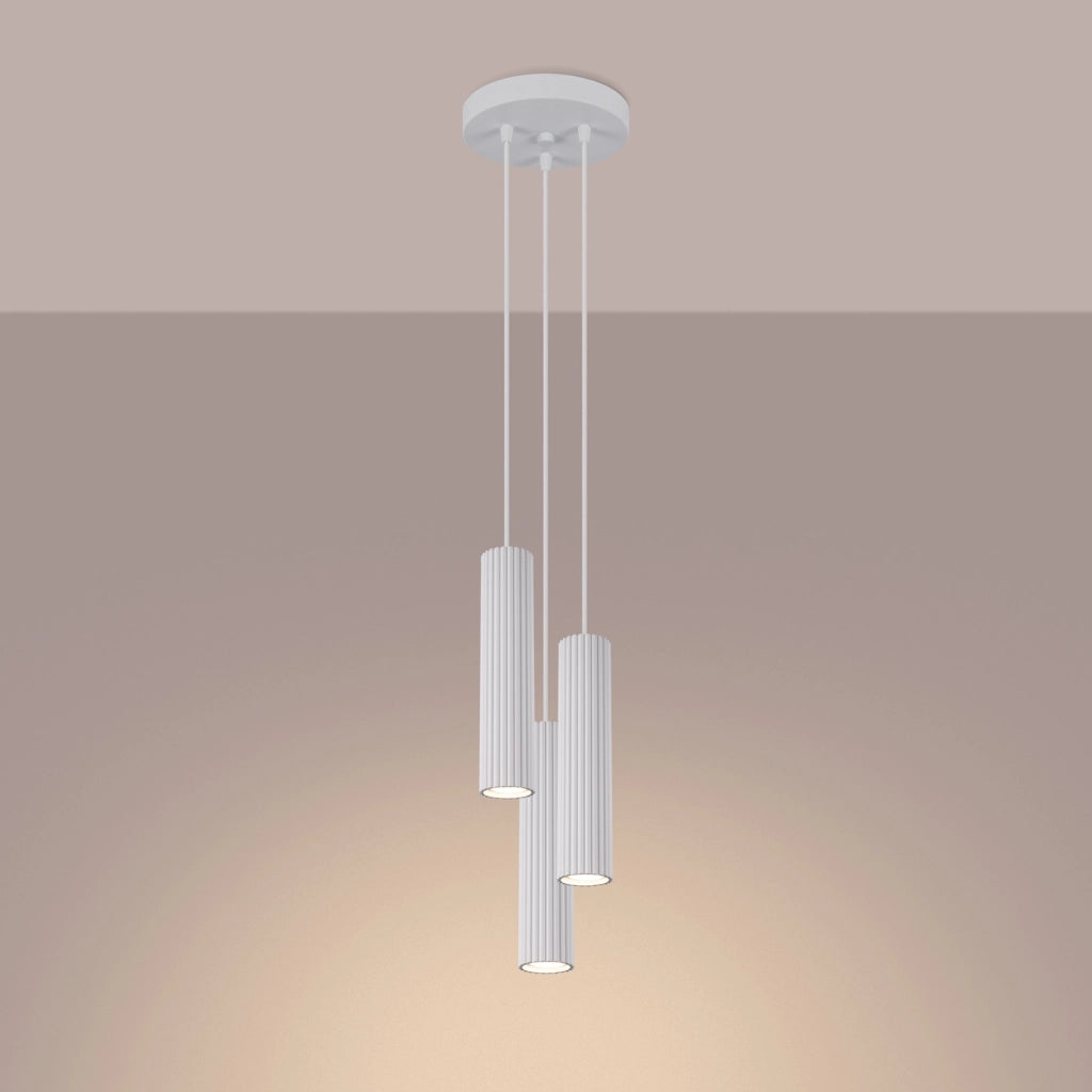 Lampada a sospensione moderna bianca 3xGU10 Ø20 GRAVIO