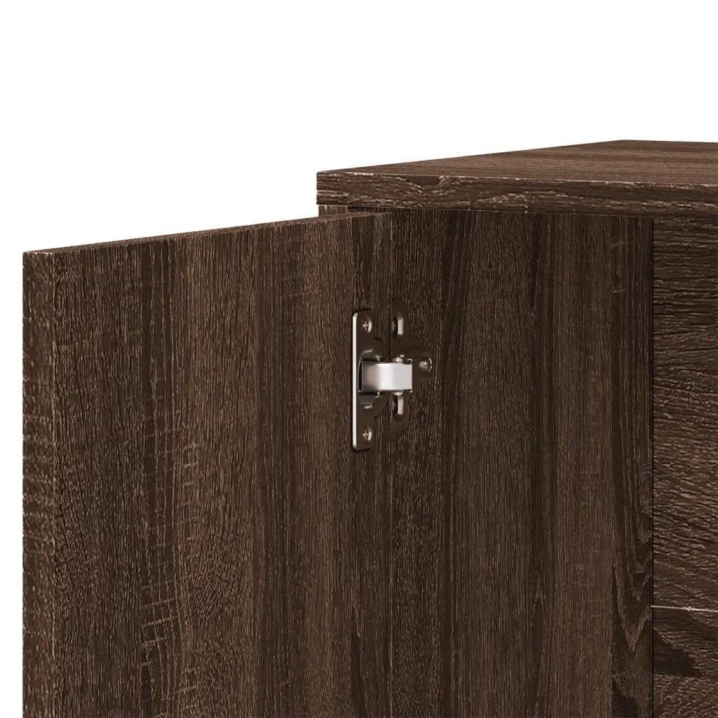 Credenza Rovere Marrone 60x31x70 cm in Legno Multistrato 840477