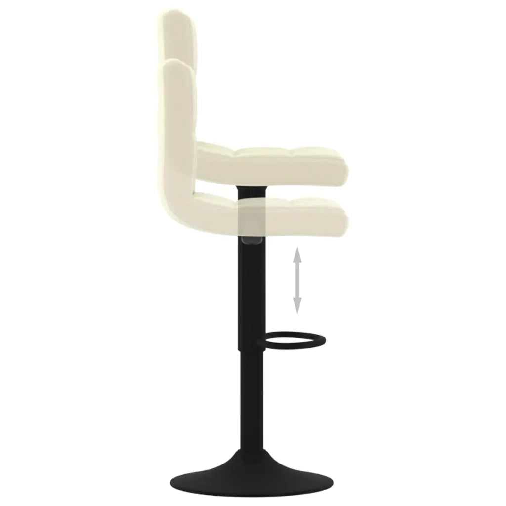 Sgabelli da Bar 2 pz Crema in Velluto cod mxl 61834