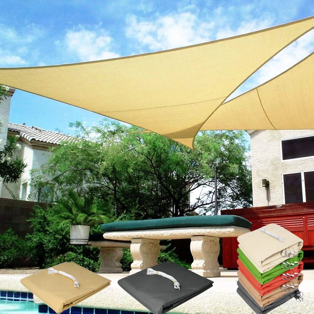 Tenda a Vela Impermeabile Vela Ombreggiante Parasole Protezione HDPE Raggi UV 95% per Esterno Giardino per Esterno, Giardino e Terrazza, Piscina