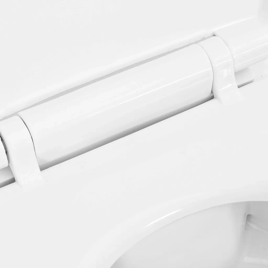 WC Senza Brida 7 cm Altezza Extra Chiusura Rallentata Ceramica Bianca 145779