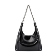 Borsa a tracolla da donna in vera pelle, graziosa e carina, colore nero.