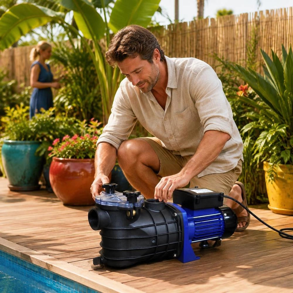 Swimming Pool Pump, Circulation Pump, Pool Pump, Electronic Pump, Blue, 500W