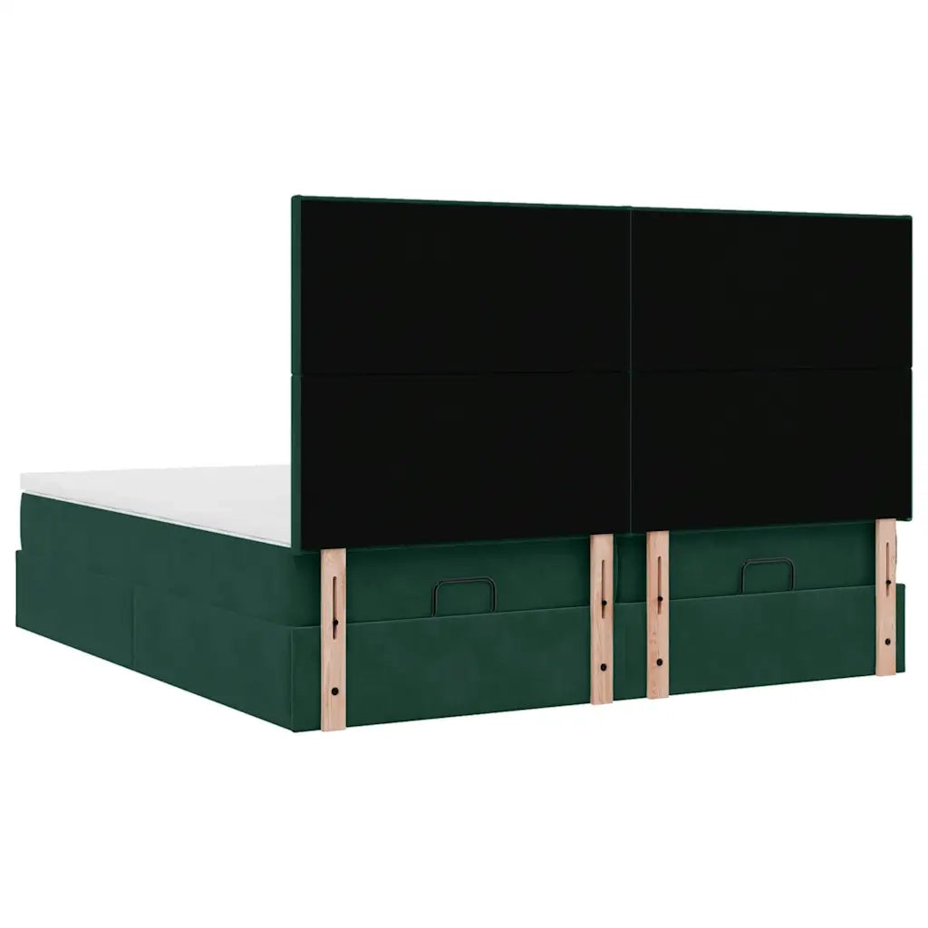 Struttura Letto Pouf con Materassi 200x200 cm Velluto 3314612