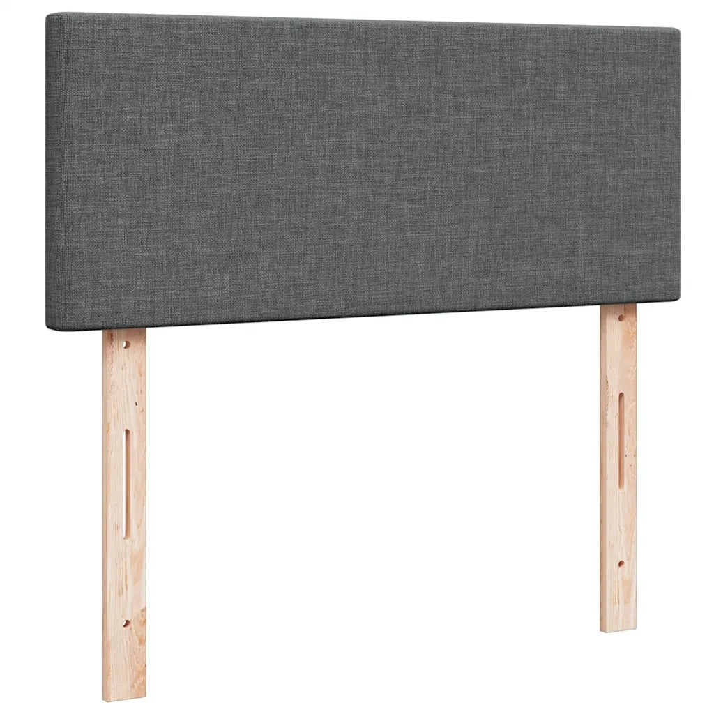 Giroletto a Molle con Materasso Grigio Scuro 120x200 cm Tessuto 3287417