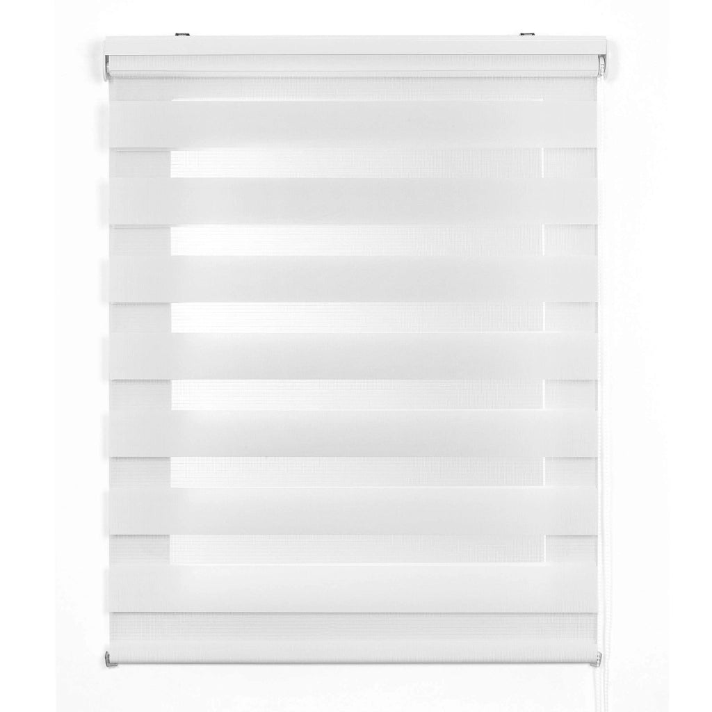 Tenda a Rullo giorno / notte Avvolgibile Con Doppio telo Bianco 100x250 cm