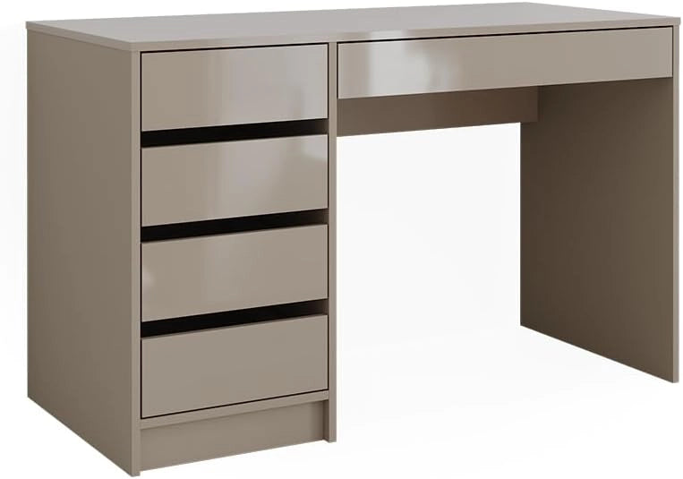 tavolo da toeletta Sherry, Bianco lucido, 120 cm senza specchio
