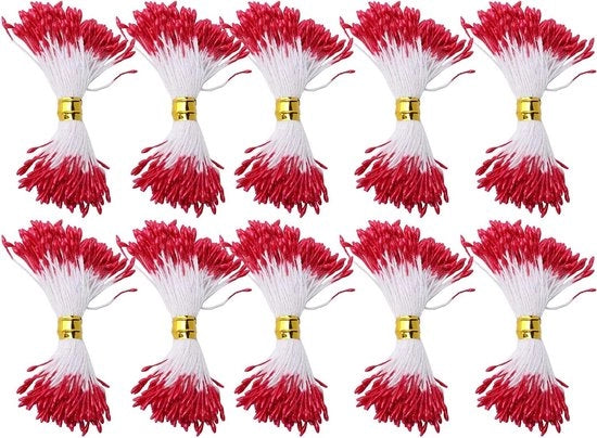 900 pezzi di filo a doppia punta rosso per fiori - decorazione per fiori manuale - corona per matrimonio - scrapbooking - 1mm.